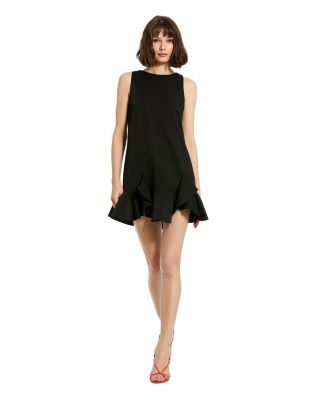 Mac Duggal Women's Crepe Sleeveless Ruffle Hem Mini Dress
