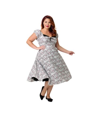 Платье-карандаш из хлопка с коротким рукавом в стиле 1950-х, размер plus size, бренд Unique Vintage