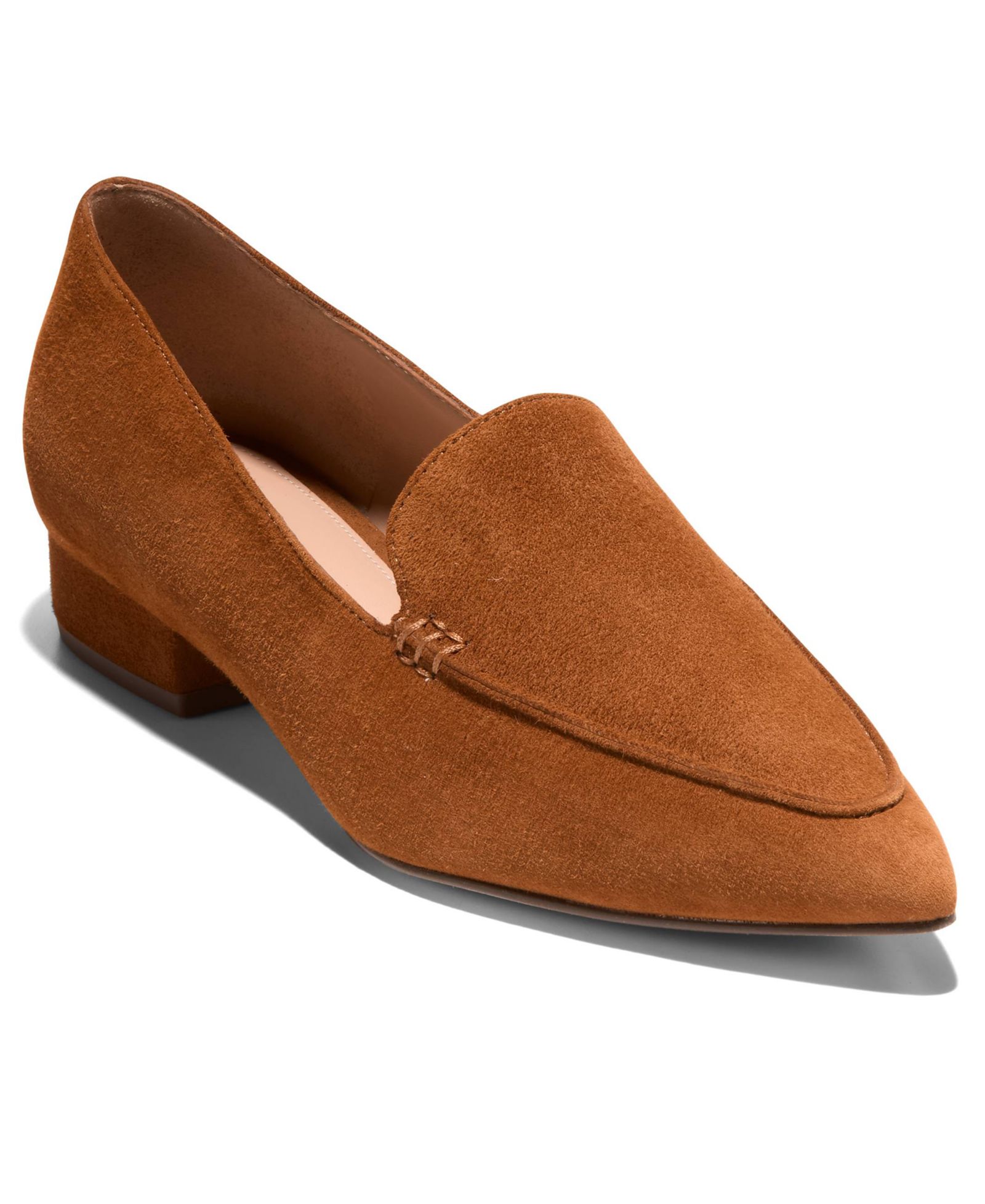 Cole Haan Women's Valantina Pointed Toe Block Heel Loafers