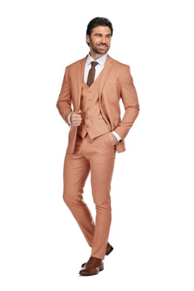 Gino Vitale Men's Skinny Fit 3-Piece Suit