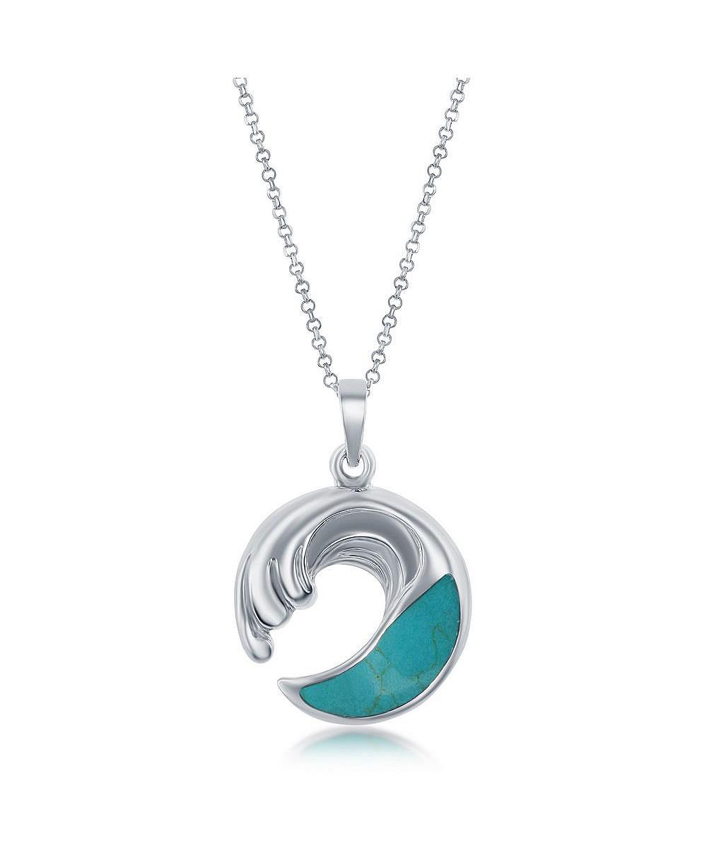Simona кулон Wave Turquoise из стерлингового серебра