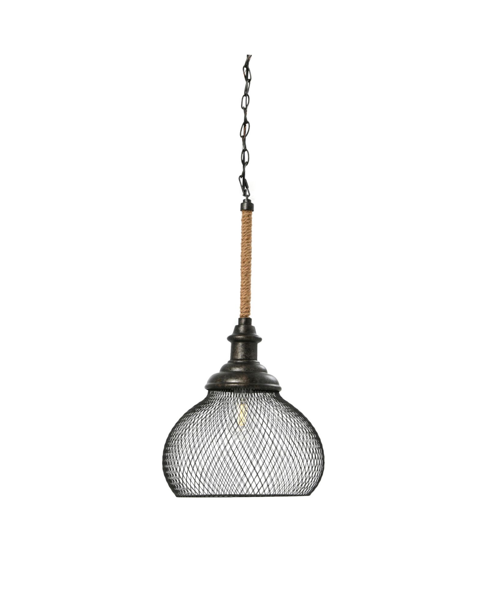 Robert Stevenson Lighting потолочный светильник Martha из металла и канатов, черный