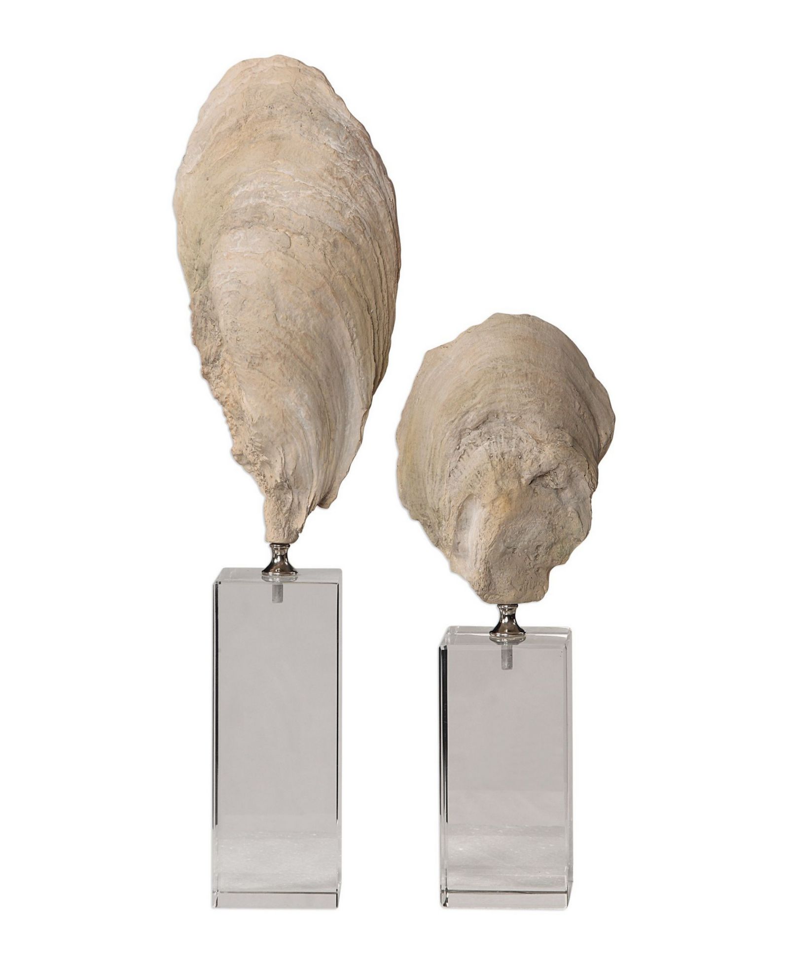 Скульптуры из ракушек Uttermost Oyster Shell, набор из 2 шт