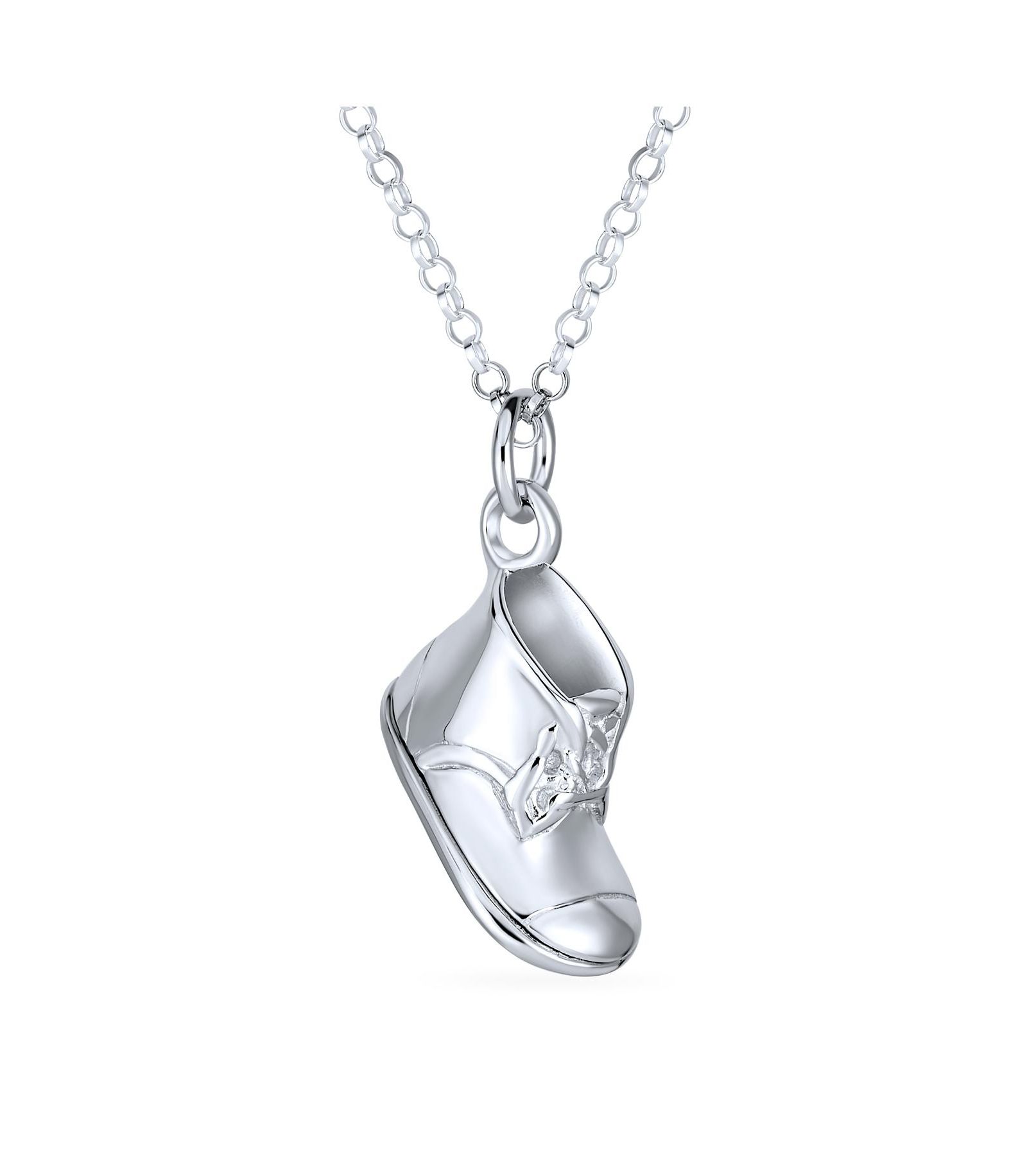 Bling Jewelry Подвеска-шарм в виде детской ботинок из стерлингового серебра