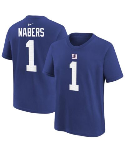 Nike Men's Malik Nabers Royal New York Giants Player Name & Number T-Shirt
