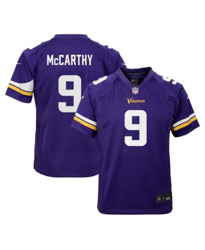 Nike Big Boys and Girls J.J. McCarthy Purple Minnesota Vikings Team Player Game Jersey