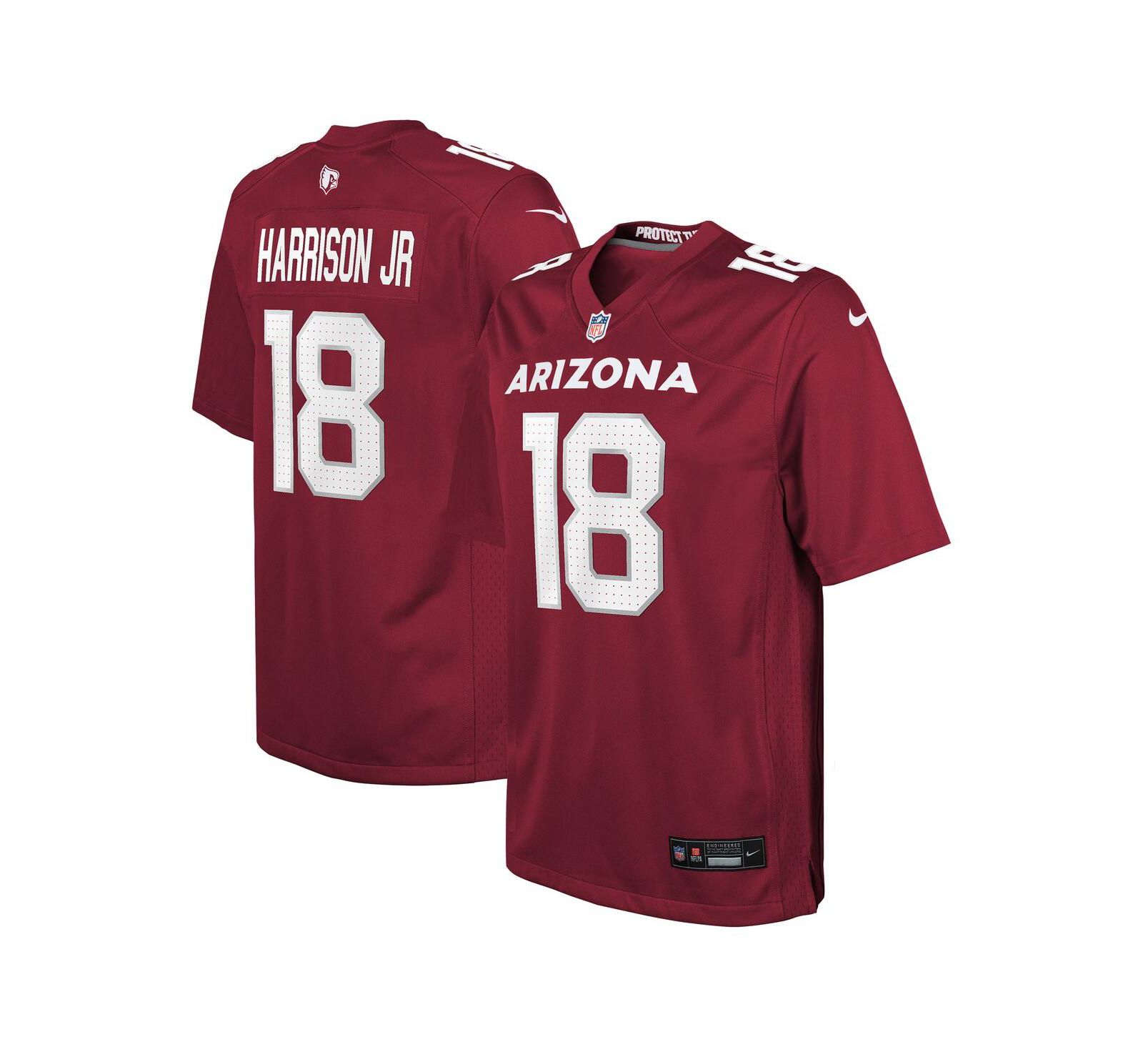 Nike Big Boys and Girls Marvin Harrison Jr. Cardinal Arizona Cardinals Player Game Jersey