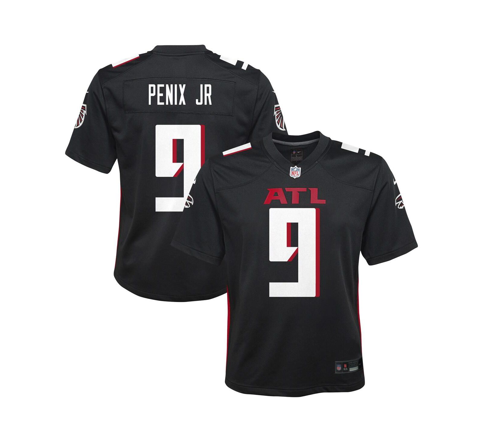 Детская игровая джерси Nike Michael Penix Jr. Atlanta Falcons, черная