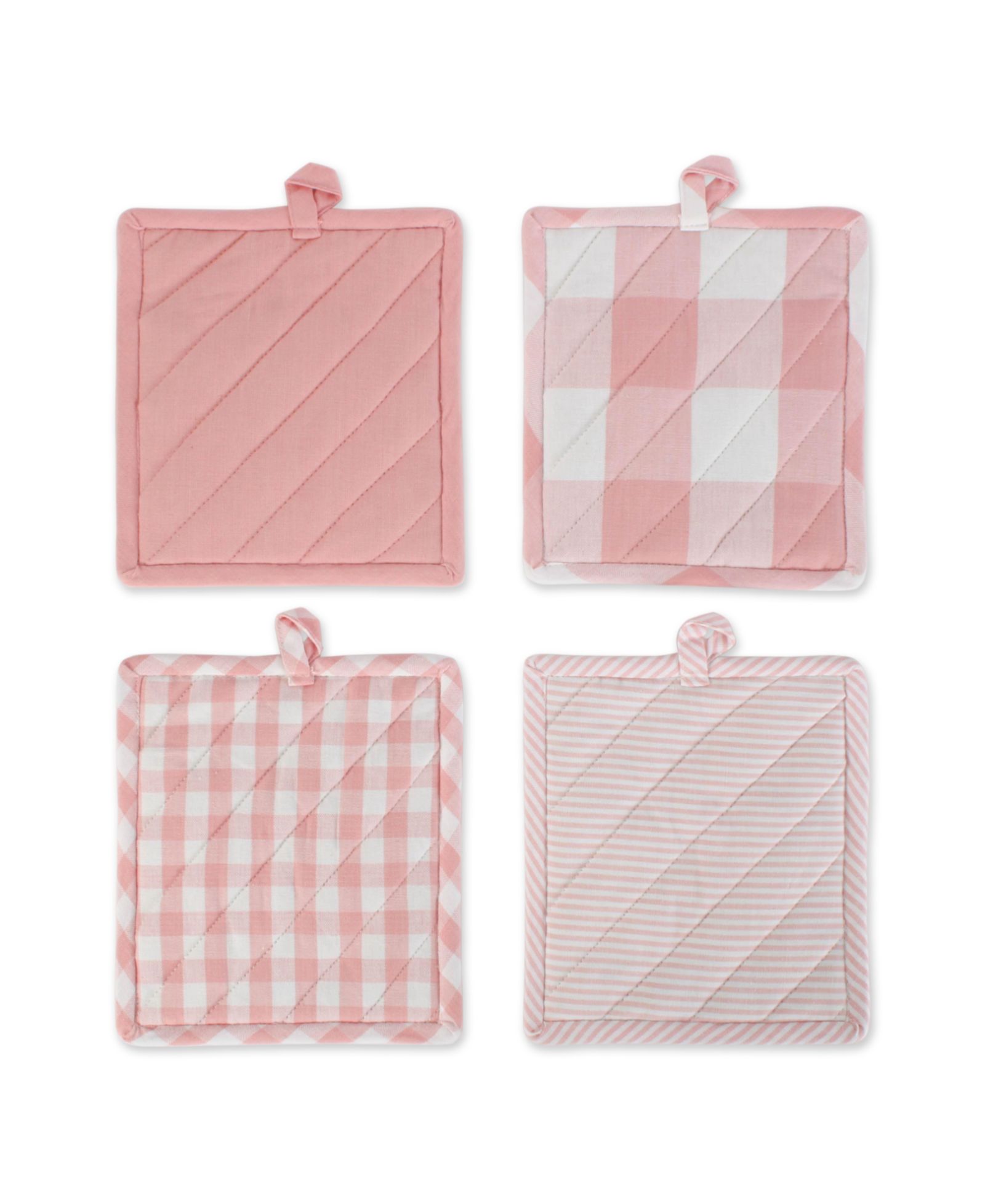 Набор прихвалок Design Imports Gingham Check Kitchen Collection, розовый