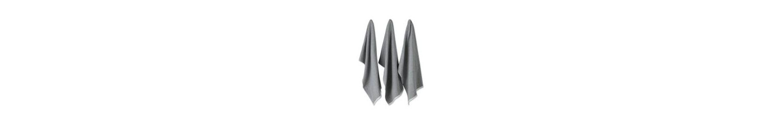 Набор кухонных полотенец Design Imports French Terry Collection 18x28" Mineral Gray Chambray