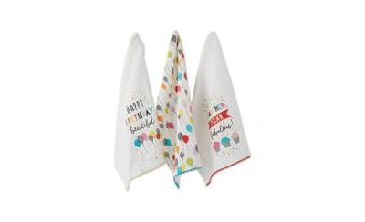 Design Imports Happy Birthday Confetti Collection, Dishtowel Set