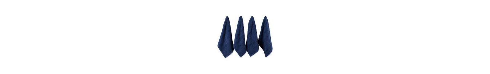 Набор полотенец для кухни Design Imports Luxury Bar Mop Collection Chevron Dishtowel 16x19" Nautical Blue 4 Piece