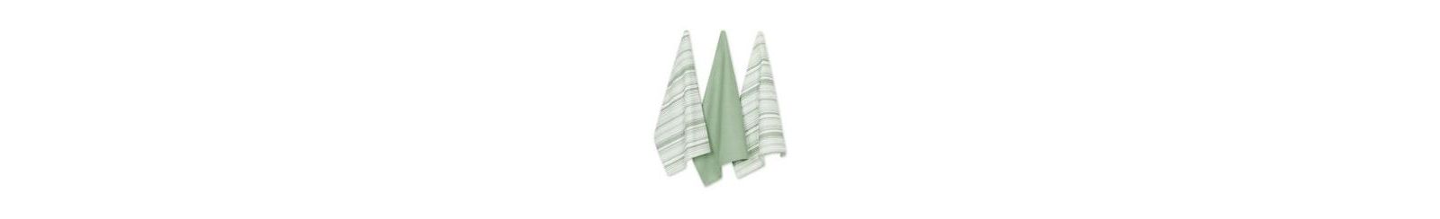 Design Imports Набор кухонных полотенец Urban Stripe, 20x30", цвет Artichoke Green, 3 шт