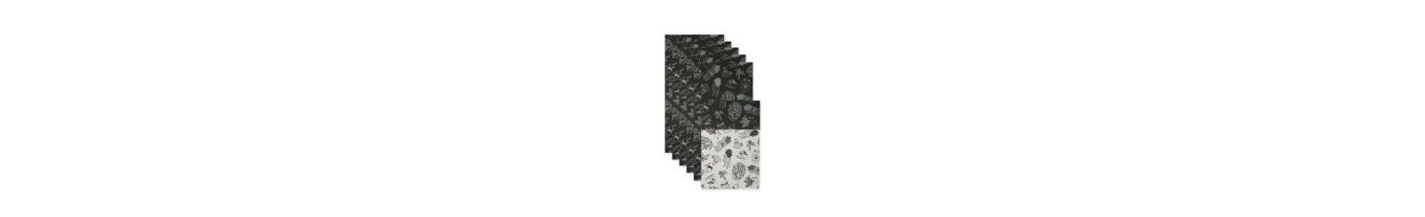 Набор подложек для холодильника Design Imports Black Market Print, 6 Piece
