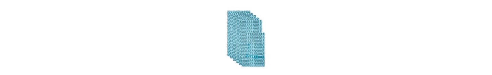 Design Imports Набор подкладок для холодильника Non-Adhesive, 12x24", Bright Blue Herringbone, 6 Piece