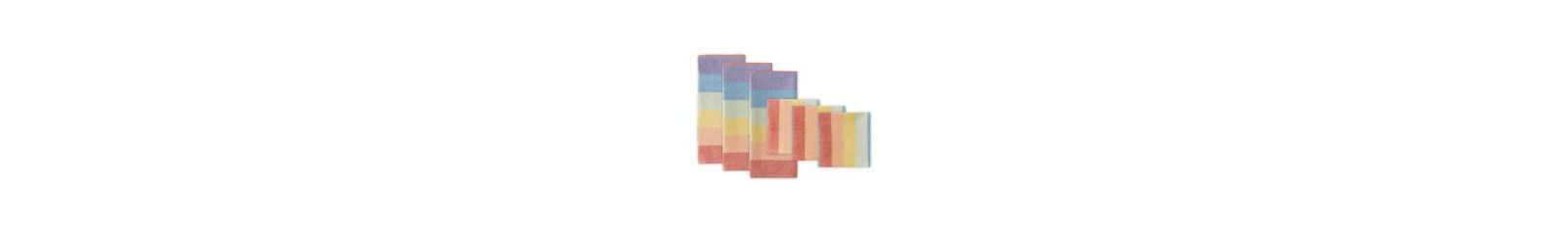 Design Imports Be YOU-tiful Collection Absorbent Long-Lasting Kitchen, Dishtowel Dishcloth Set, Heavyweight, Rainbow Stripe, 6 Count