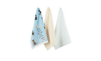Набор кухонных полотенец Design Imports Everyday Pets Kitchen Collection Absorbent, 18x28", Dog Person, 3 шт.