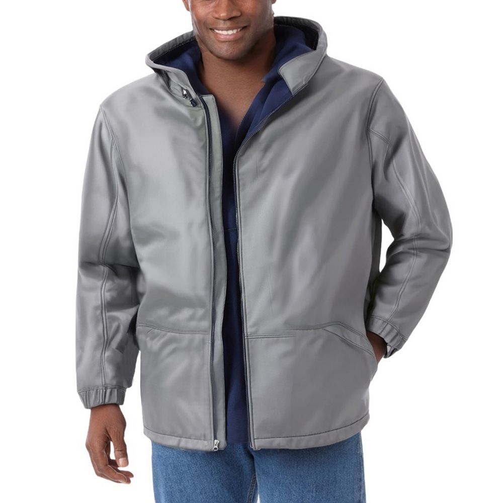 KingSize Men's Fleece-Lined Slicker Rain Coat