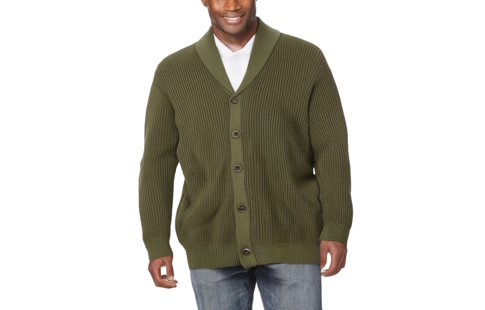 KingSize Мужской кардиган Shaker Knit Shawl-Collar