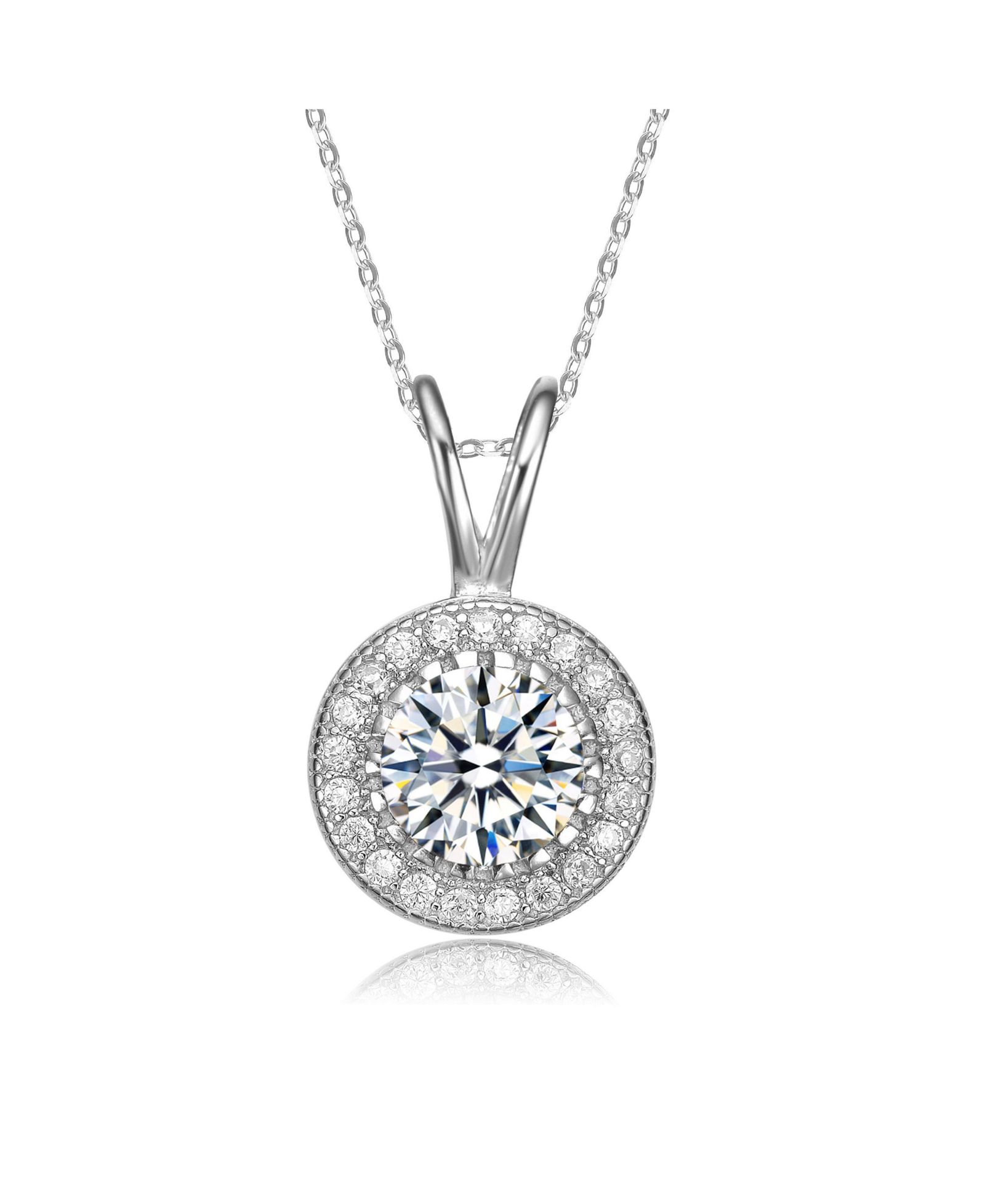 Подвеска Diamond Solitaire Classy Clear Cubic Zirconia Round