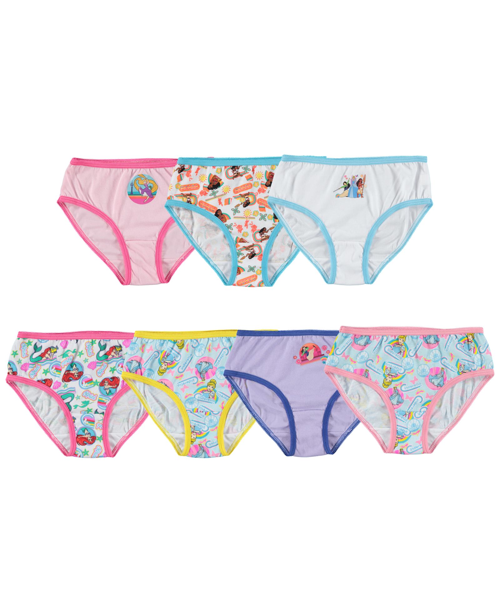 Disney Princess Big Girls 7Pack Underwear