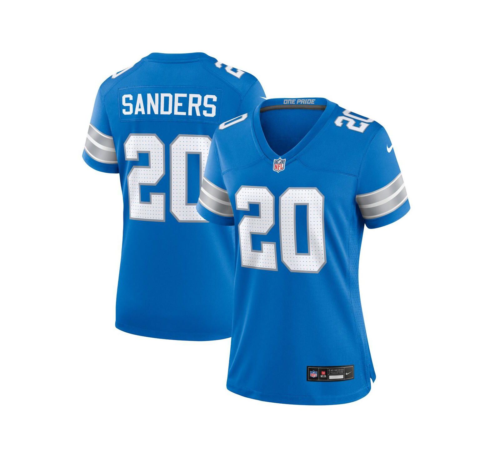 Женская джерси Nike Barry Sanders Detroit Lions Retired Player Game Jersey