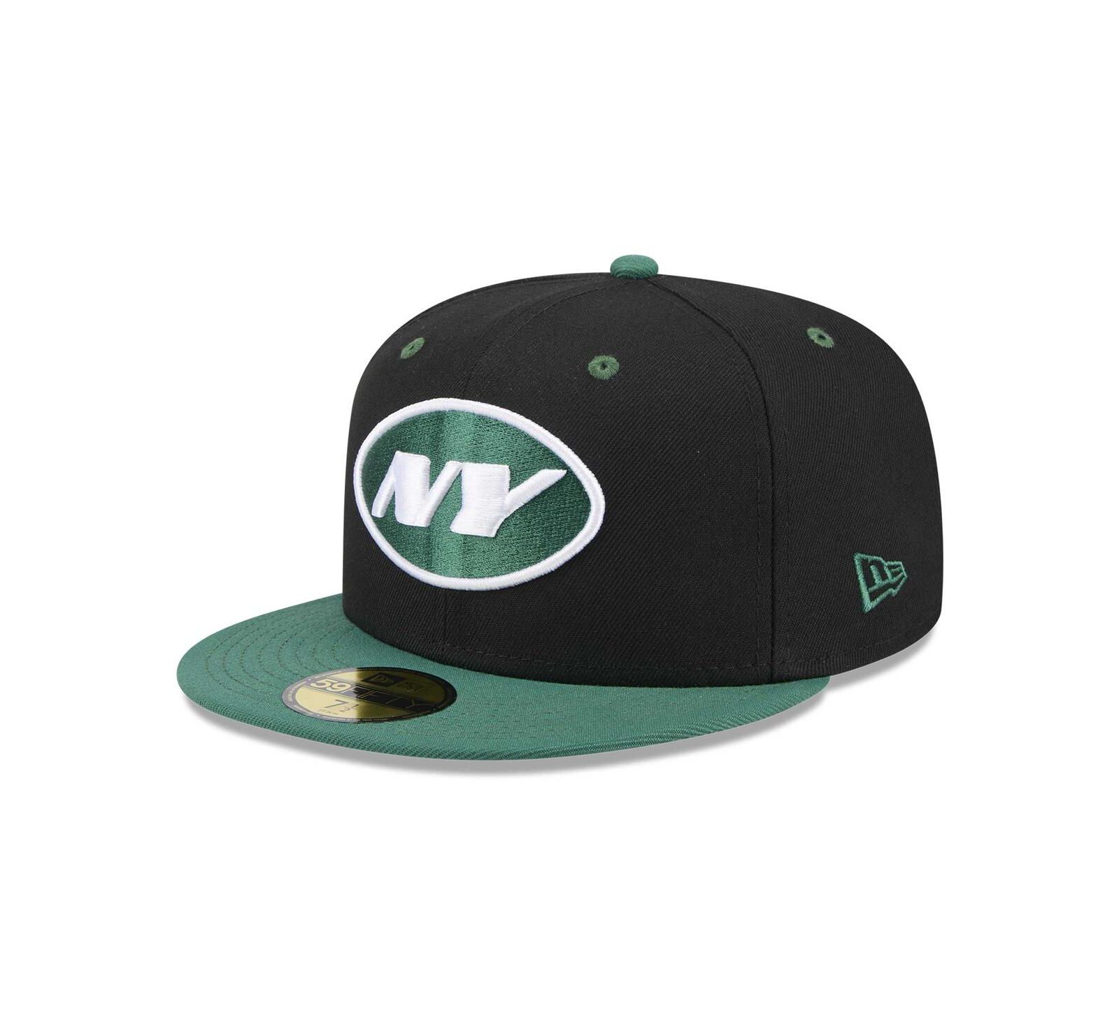 New Era Men's Black/Green New York Jets Flipside 2Tone 59FIFTY Fitted Hat