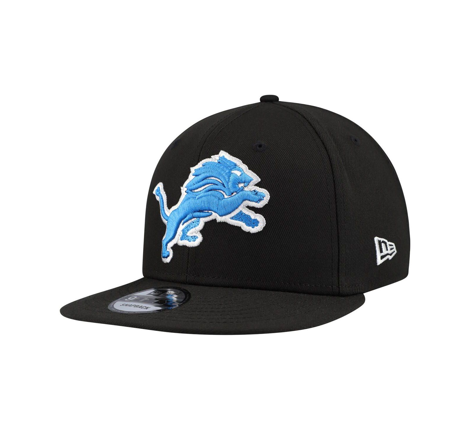 New Era Men's Black Detroit Lions Basic 9FIFTY Snapback Hat