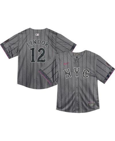 Nike Toddler Francisco Lindor Graphite New York Mets 2024 City Connect Limited Player Jersey