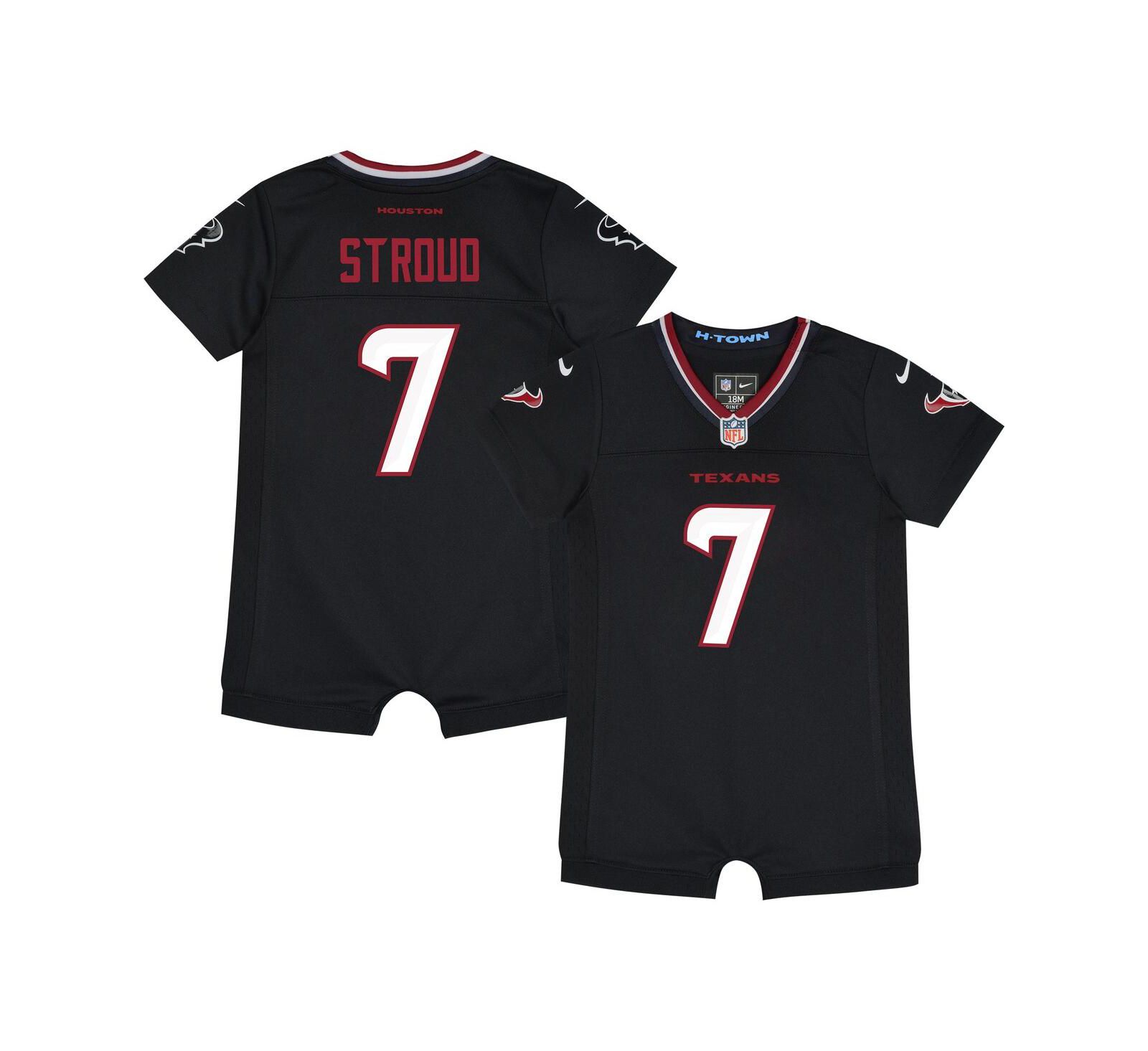 Детский комбинезон Nike C.J. Stroud Houston Texans Game Romper Jersey, темно-синий