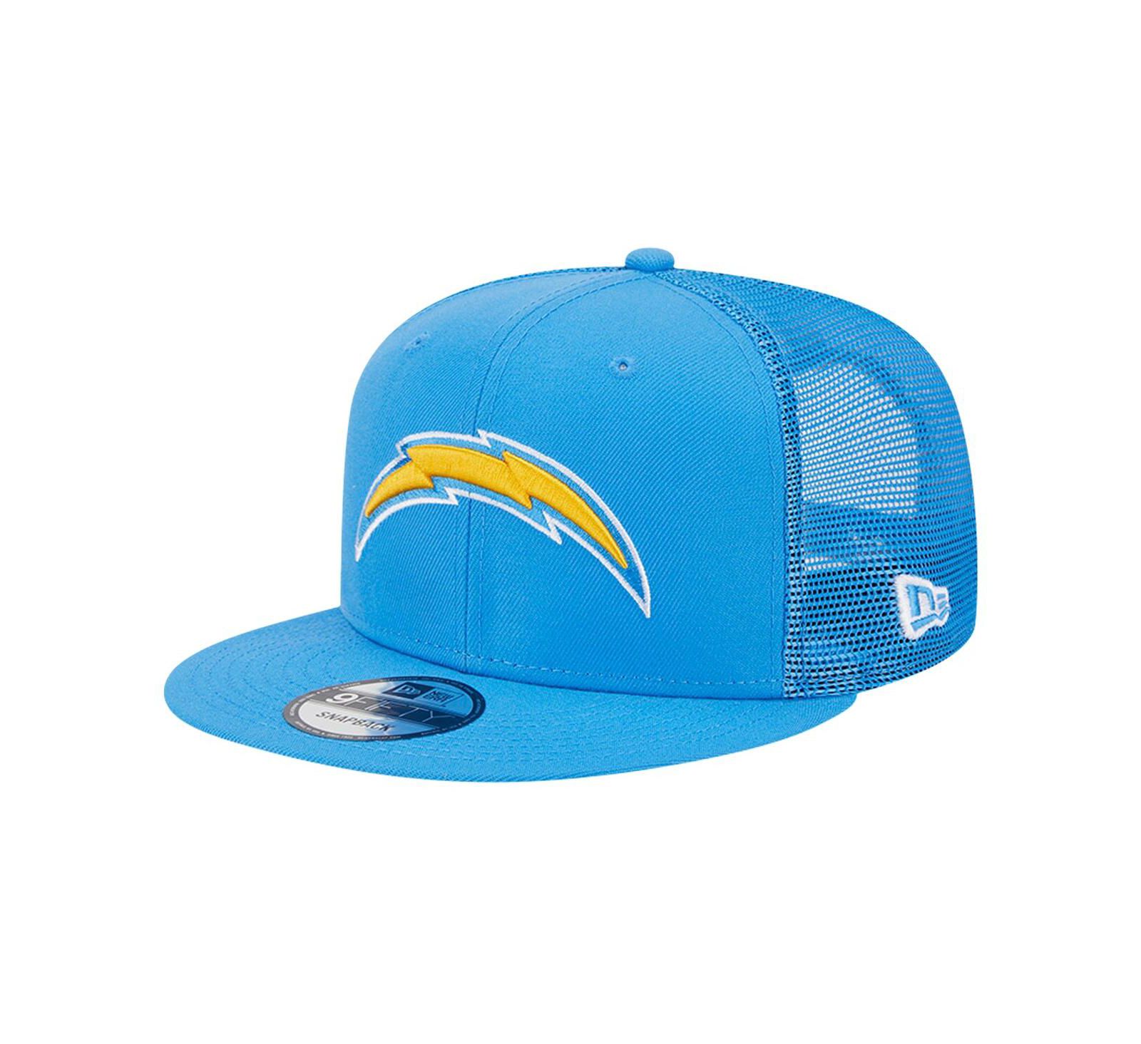 Мужская кепка New Era Powder Blue Los Angeles Chargers Main Trucker 9FIFTY Snapback