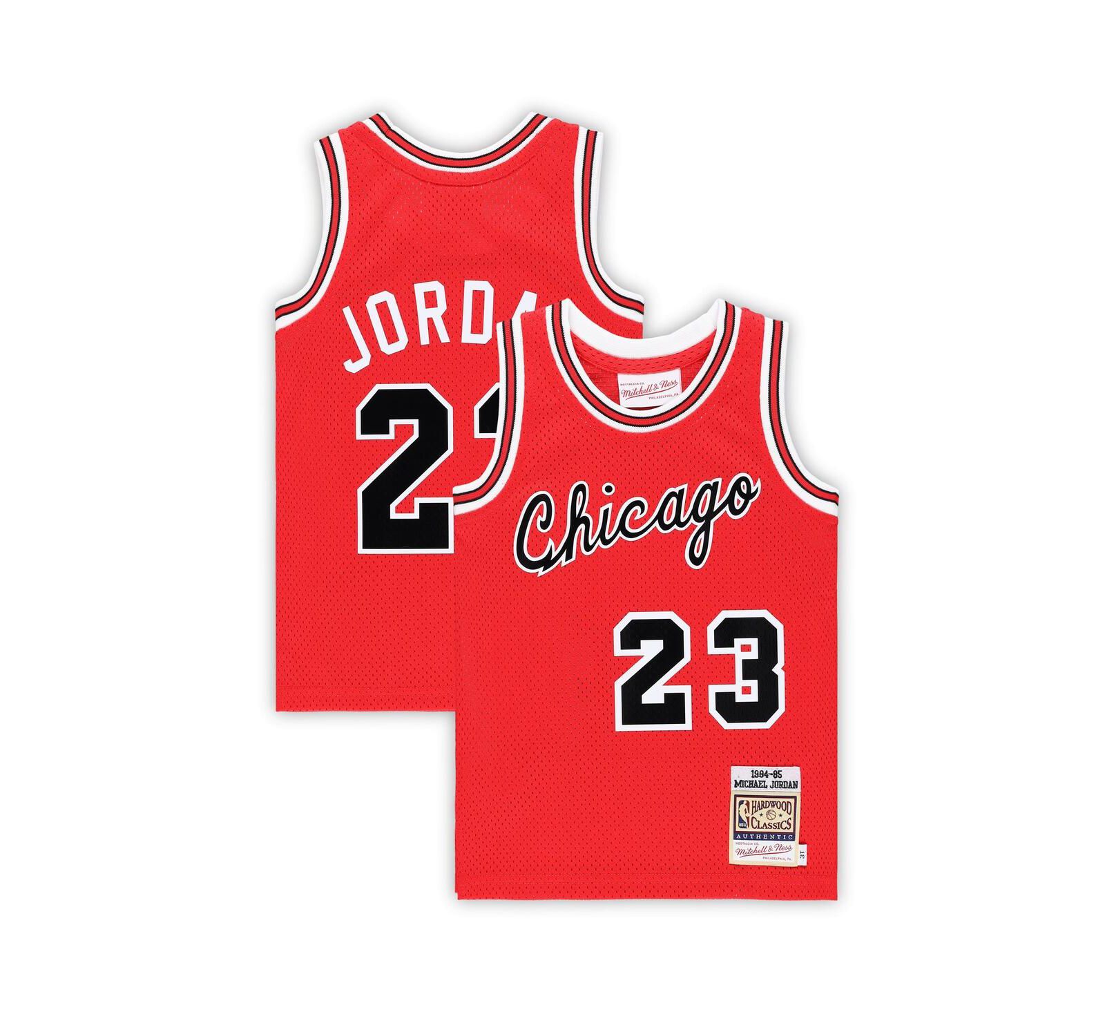 Детская джерси Mitchell & Ness Michael Jordan Red Chicago Bulls 1984/85 Hardwood Classics Authentic