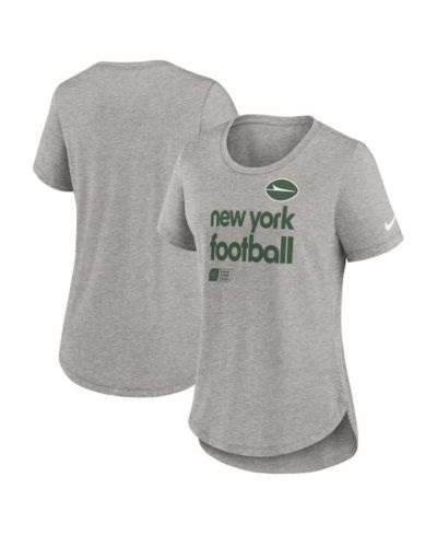 Nike Женский Heather Charcoal New York Jets Fashion Tri-Blend T-Shirt