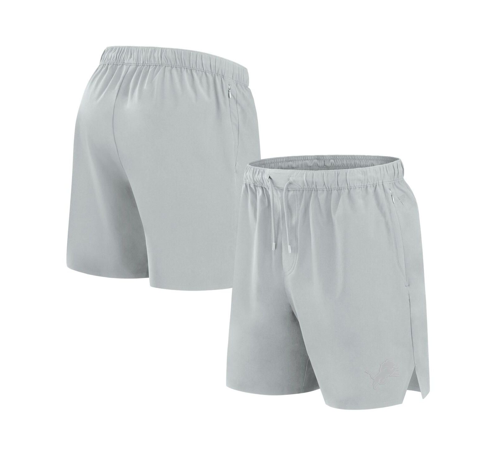 Fanatics Signature Men's Gray Detroit Lions Front Office Woven Shorts