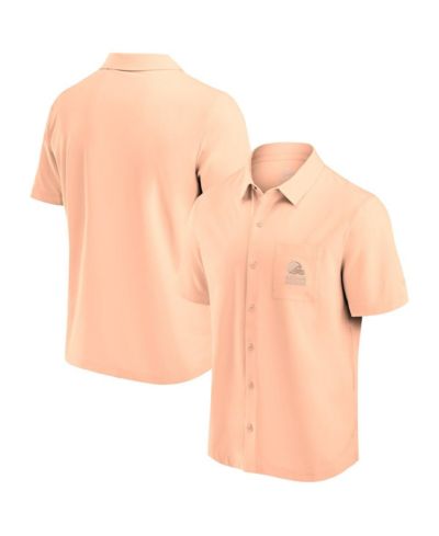 Fanatics Signature Мужская светло-розовая рубашка Cleveland Browns Front Office Button-Up