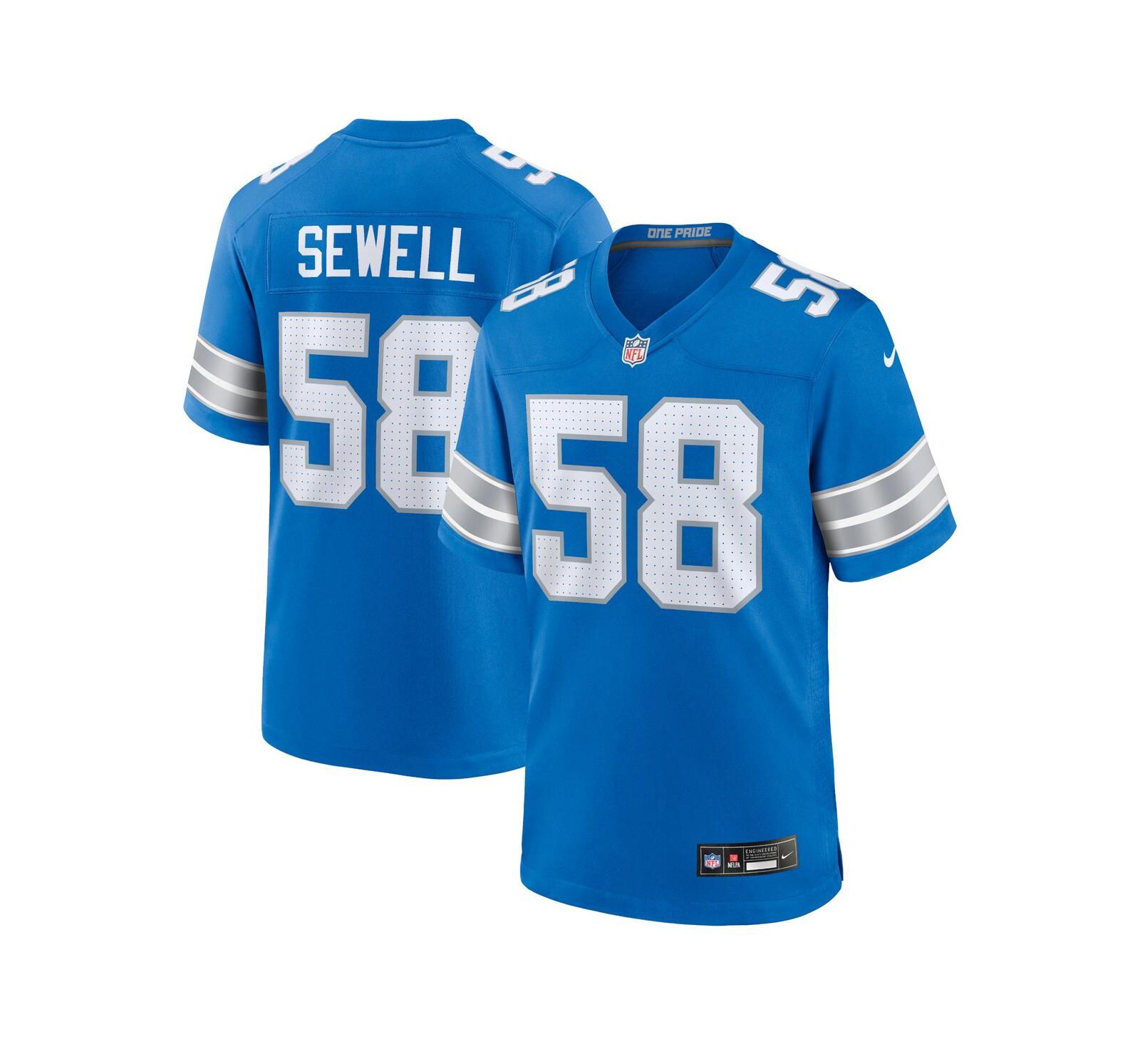 Nike Men's Penei Sewell Detroit Lions Game Jersey