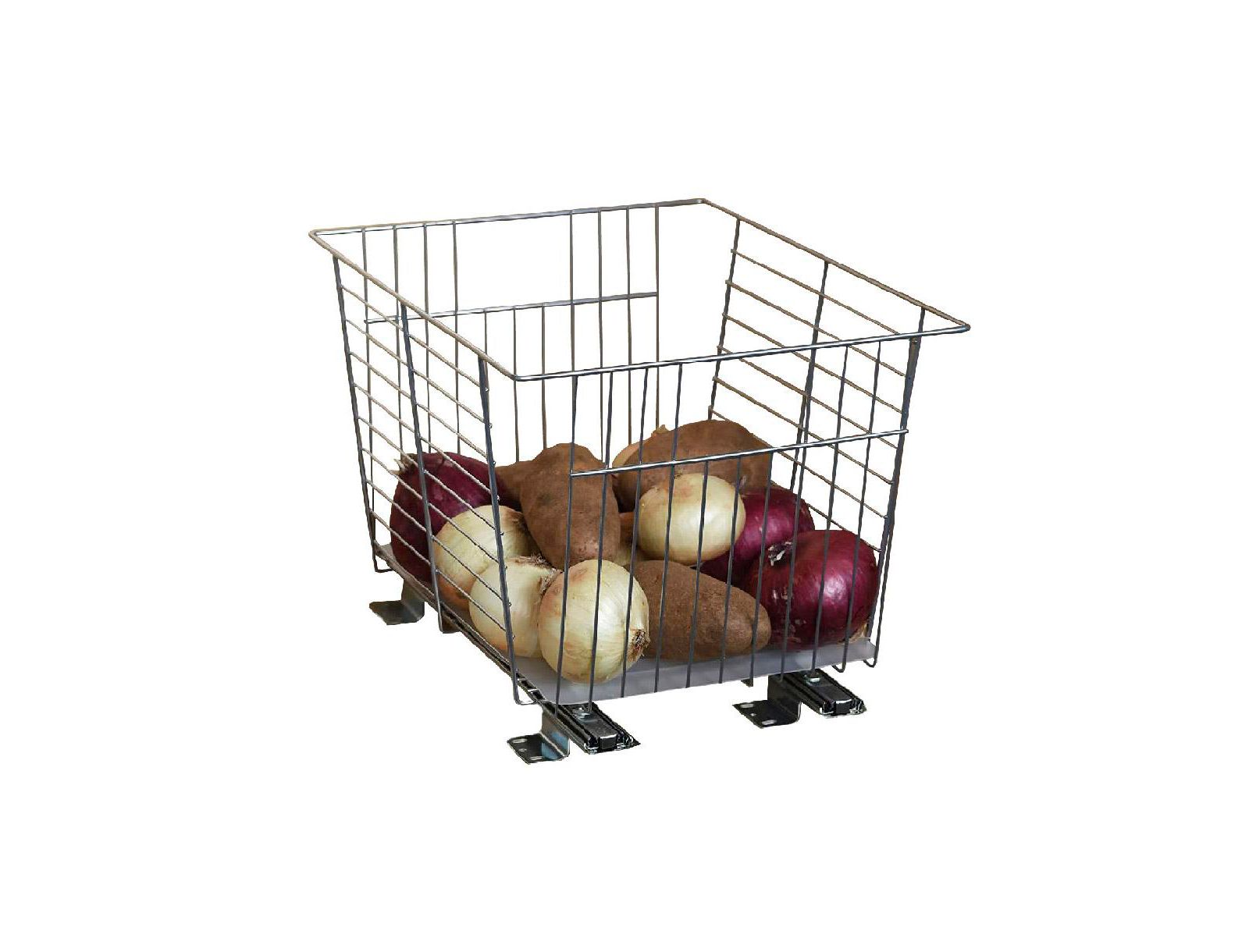 Household Essentials Glidez Steel Pull-Out Storage Organizer, Produce Bin Design