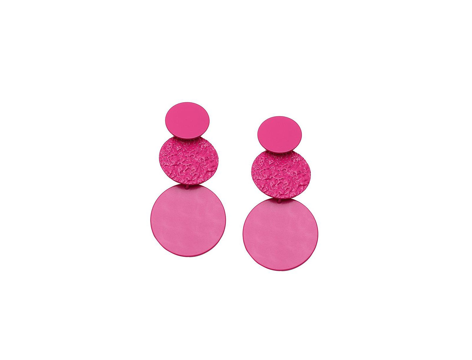 SOHI Silver Dented Drop Earrings