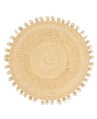 Набор салфеток Saro Lifestyle Seaside Splendor Shell Rattan, 15"x15"