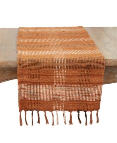 Saro Lifestyle дорожка на стол в клетку, 16"x72"