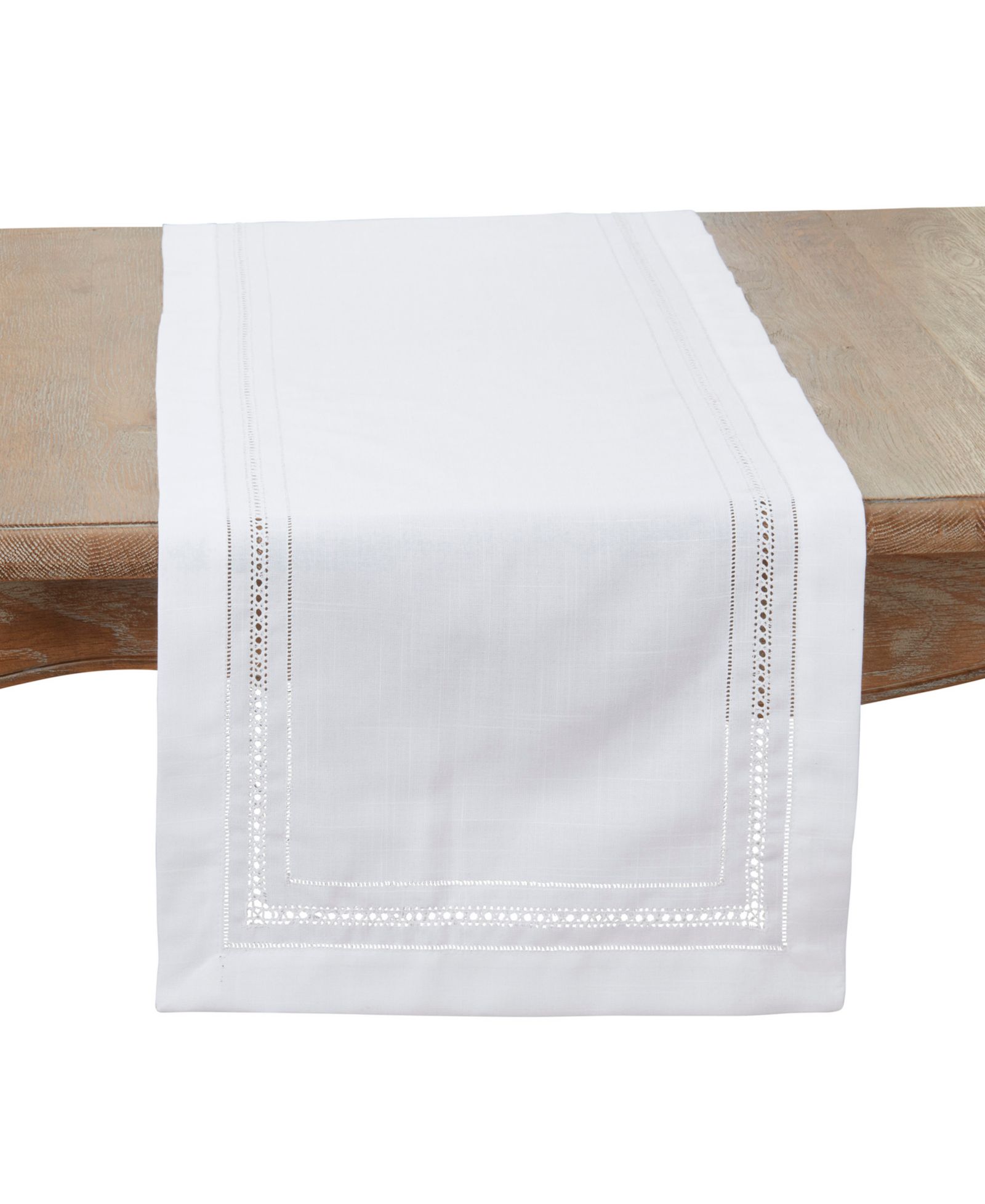 Saro Lifestyle Классическая дорожка для стола Hemstitch, 16"x120"