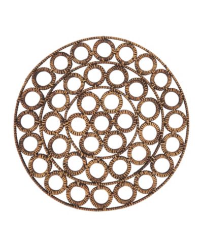 Набор из 4 подставочных салфеток Saro Lifestyle Rustic Rattan Loop, 15"x15"