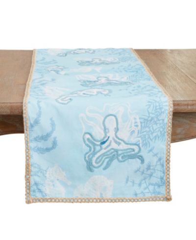 Дорожка на стол Saro Lifestyle Sealife Serenity, 16"x72"