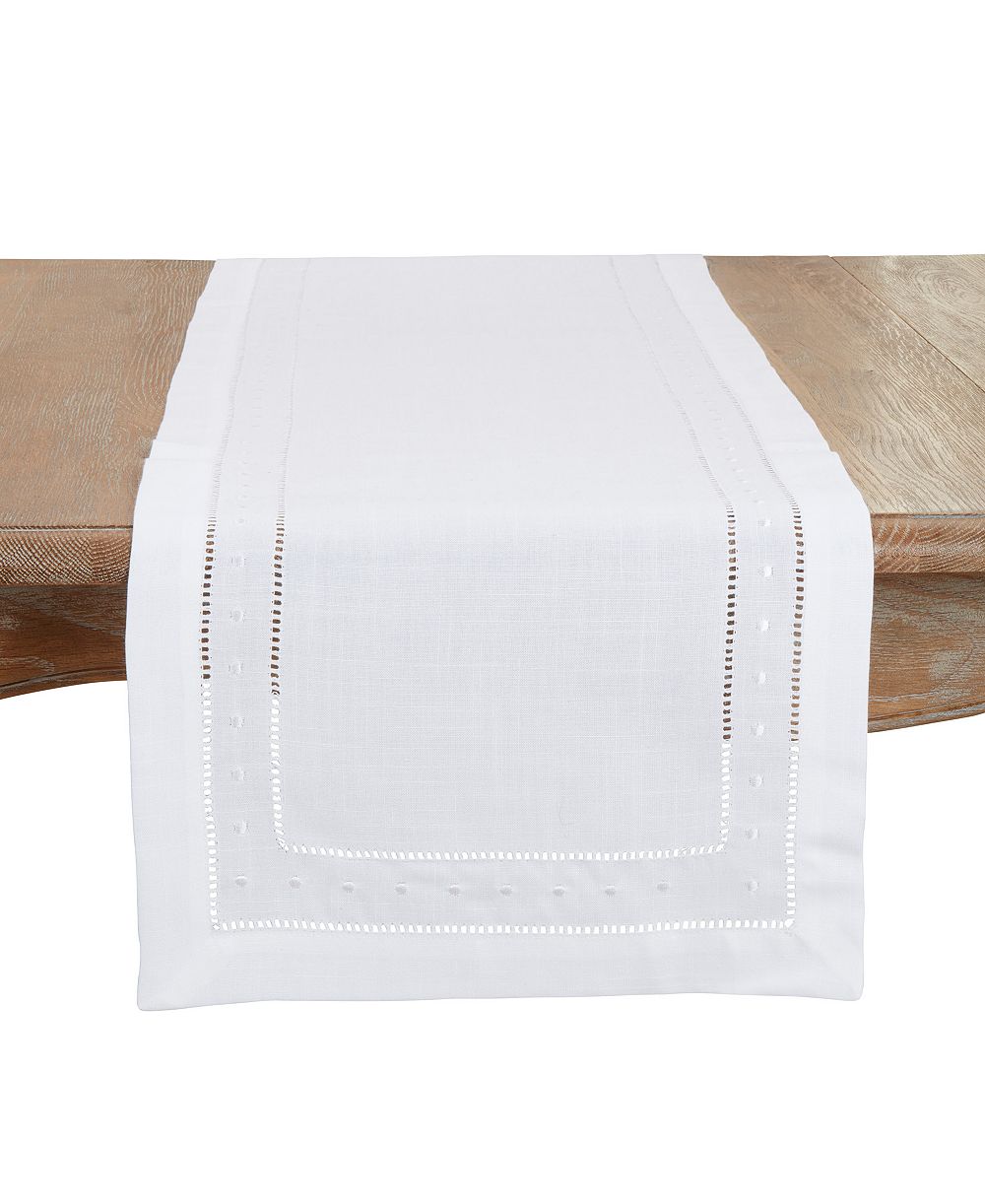 Скатерть-раннер Saro Lifestyle Classic Hemstitch с вышитым краем, 16"x45"
