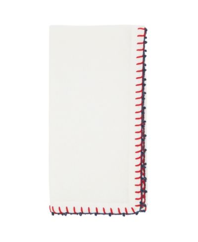 Набор салфеток Saro Lifestyle Whipstitch Pom Pom Delight, 4 шт., 20"x20"