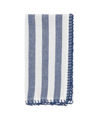 Набор салфеток Saro Lifestyle Lively Pompom в полоску, 4 шт., 20"x20"