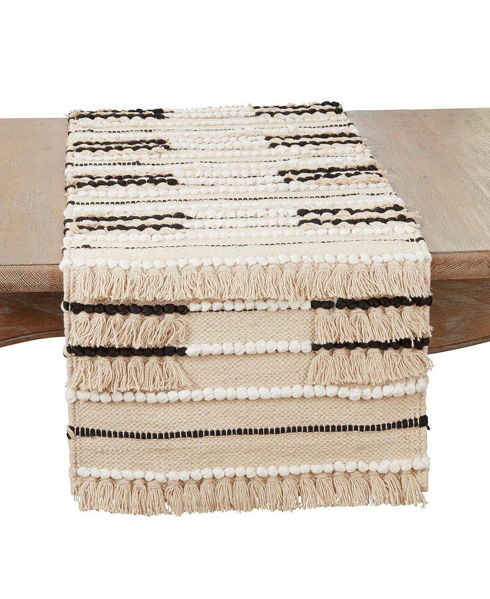 Декоративная дорожка Saro Lifestyle Artisanal Knotwork Fringed, 16"x72"