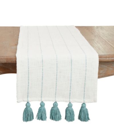 Дорожка для стола Saro Lifestyle Tassel Fantasy Stripe