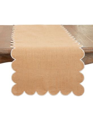 Дорожка на стол Saro Lifestyle Rustic Chic Scalloped 16"x72"