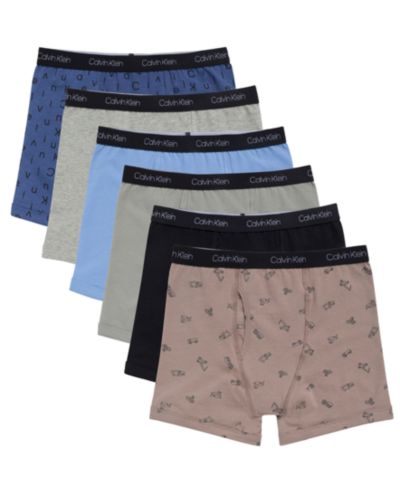Calvin Klein Boys' 4-18 Boxer Brief, 5 + 1 Bonus Pack